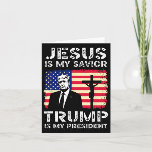 Jezus is mijn redder Trump is mijn President Trump Kaart