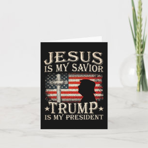 Jezus is mijn redder Trump is mijn president Trump Kaart