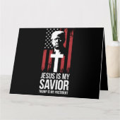 Jezus is mijn Redder Trump is mijn President Trump Kaart (Voorkant)