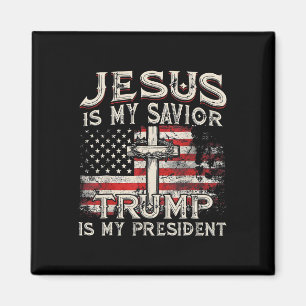 Jezus is mijn redder Trump is mijn President Trump Magneet