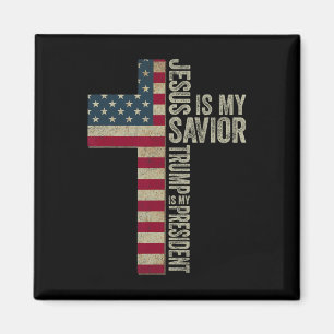 Jezus is mijn redder Trump is mijn President Trump Magneet