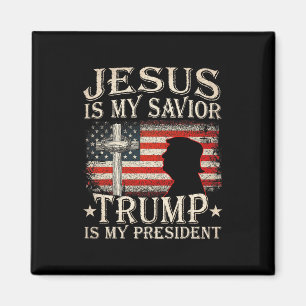 Jezus is mijn redder Trump is mijn President Trump Magneet