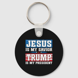 Jezus is mijn redder Trump is mijn president Trump Sleutelhanger