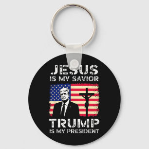 Jezus is mijn redder Trump is mijn President Trump Sleutelhanger