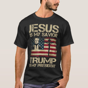 Jezus is mijn redder Trump is mijn President Trump T-shirt