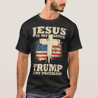 Jezus is mijn redder Trump is mijn President Trump T-shirt