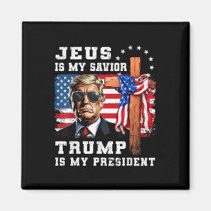 Jezus is mijn redder Trump is mijn President USA F Magneet