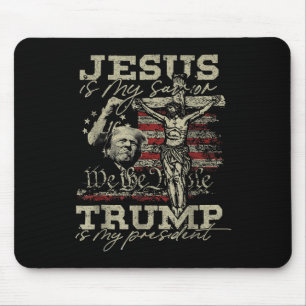 Jezus is mijn Redder - Trump is mijn President USA Muismat