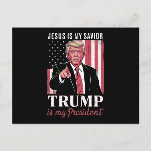 Jezus is mijn redder Trump is mijn President verki Briefkaart (Voorkant)
