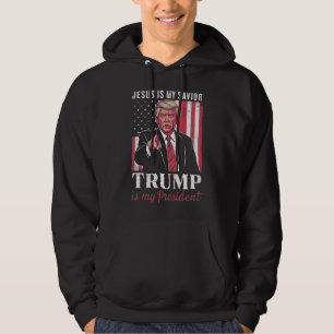 Jezus is mijn redder Trump is mijn President verki Hoodie