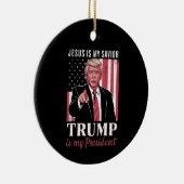 Jezus is mijn redder Trump is mijn President verki Keramisch Ornament (Rechts)