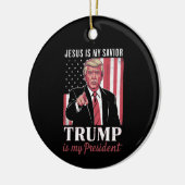 Jezus is mijn redder Trump is mijn President verki Keramisch Ornament (Links)