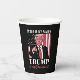 Jezus is mijn redder Trump is mijn president Verki Papieren Bekers