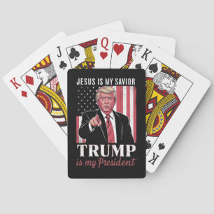 Jezus is mijn redder Trump is mijn President verki Pokerkaarten
