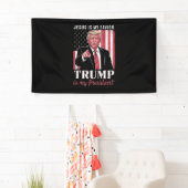 Jezus is mijn redder Trump is mijn President verki Spandoek (Insitu)