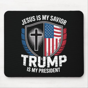Jezus is mijn Redder Trump is mijn President voor  Muismat