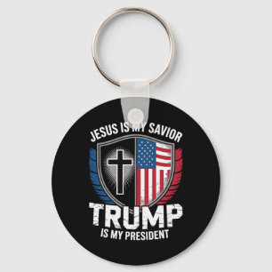 Jezus is mijn Redder Trump is mijn President voor  Sleutelhanger