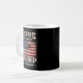 Jezus is mijn redder, Trump.Is.My President Square Koffiemok (Voorkant links)