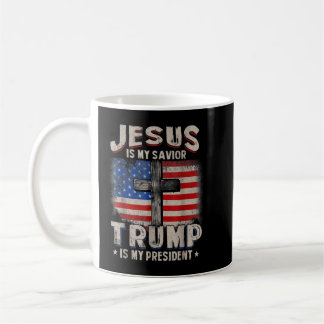 Jezus is mijn redder, Trump.Is.My President Square Koffiemok