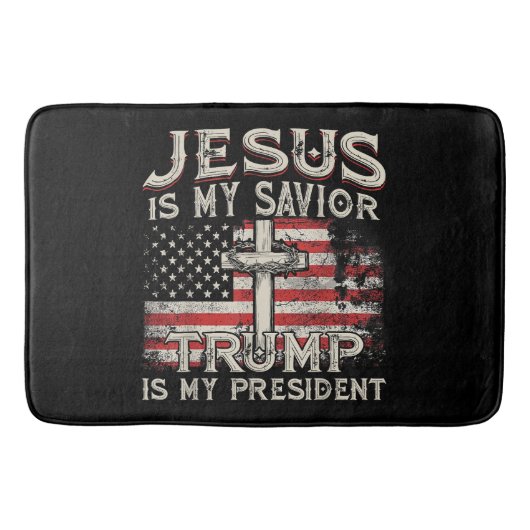 Jezus is mijn redder Trump mijn President Amerikaa Badmat (Voorkant)