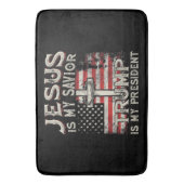 Jezus is mijn redder Trump mijn President Amerikaa Badmat (Voorkant Verticaal)