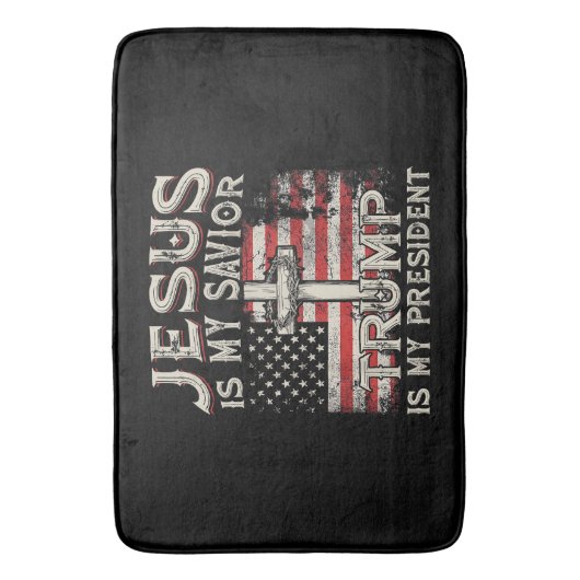 Jezus is mijn redder Trump mijn President Amerikaa Badmat (Voorkant Verticaal)