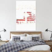 Jezus is mijn redder Trump mijn President Amerikaa Canvas Afdruk (Insitu (Slaapkamer))