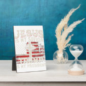 Jezus is mijn redder Trump mijn President Amerikaa Fotoplaat (Zijkant)