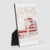 Jezus is mijn redder Trump mijn President Amerikaa Fotoplaat (Zijkant)