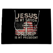 Jezus is mijn redder Trump mijn President Amerikaa Groot Cadeauzakje (Voorkant)
