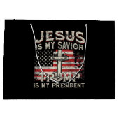 Jezus is mijn redder Trump mijn President Amerikaa Groot Cadeauzakje (Achterkant)