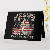 Jezus is mijn redder Trump mijn President Amerikaa Kaart (Gele Bloem)