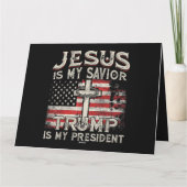 Jezus is mijn redder Trump mijn President Amerikaa Kaart (Achterkant)