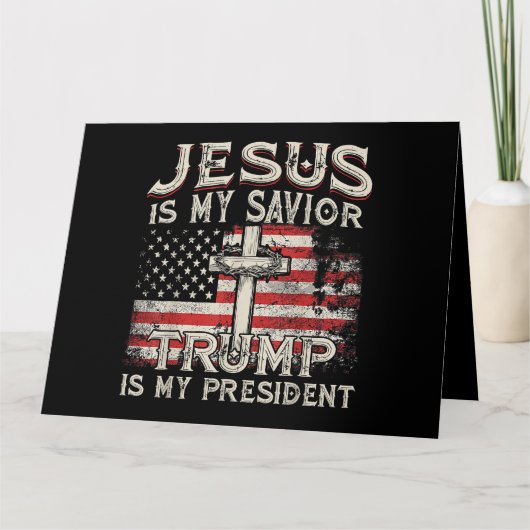 Jezus is mijn redder Trump mijn President Amerikaa Kaart (Voorkant)