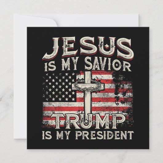 Jezus is mijn redder Trump mijn President Amerikaa Kaart (Voorkant)