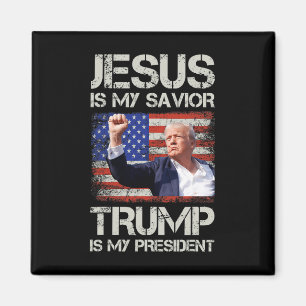 Jezus is mijn redder Trump mijn President Amerikaa Magneet