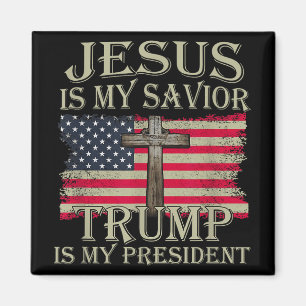 Jezus is mijn redder Trump mijn President Amerikaa Magneet