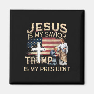 Jezus is mijn redder Trump mijn President Amerikaa Magneet