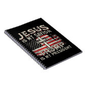 Jezus is mijn redder Trump mijn President Amerikaa Notitieboek (Rechterzijde)