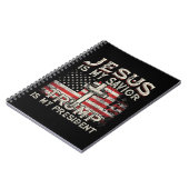 Jezus is mijn redder Trump mijn President Amerikaa Notitieboek (Linkerzijde)