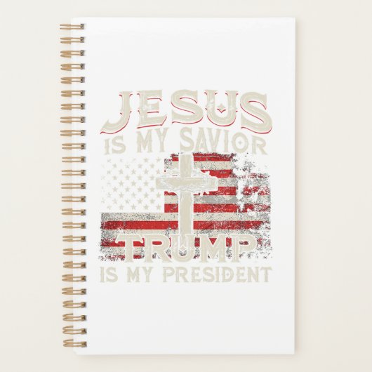 Jezus is mijn redder Trump mijn President Amerikaa Planner (Voorkant)