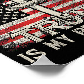 Jezus is mijn redder Trump mijn President Amerikaa Poster (Hoek)