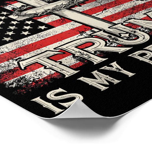 Jezus is mijn redder Trump mijn President Amerikaa Poster (Hoek)