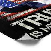 Jezus is mijn redder Trump mijn President Amerikaa Poster (Hoek)