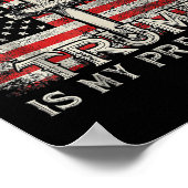 Jezus is mijn redder Trump mijn President Amerikaa Poster (Hoek)