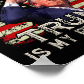 Jezus is mijn redder Trump mijn President Amerikaa Poster (Hoek)