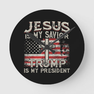 Jezus is mijn redder Trump mijn President Amerikaa Ronde Klok