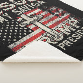 Jezus is mijn redder Trump mijn President Amerikaa Sherpa Deken (3/4)