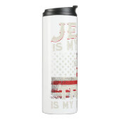 Jezus is mijn redder Trump mijn President Amerikaa Thermosbeker (Gedraaid links)