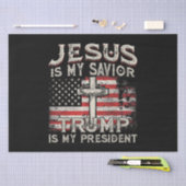 Jezus is mijn redder Trump mijn President Amerikaa Tissuepapier (Craft)